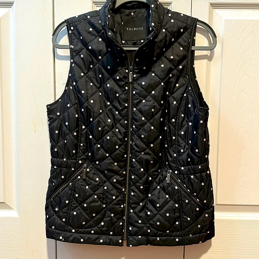 Talbots Polka Dotted Vest